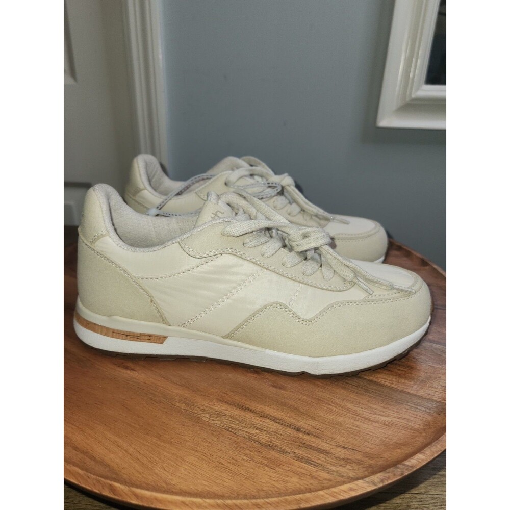 New! Earth Maren Casual Lace Up Sneakers Light-Natural color, Wom US Sz 7.5